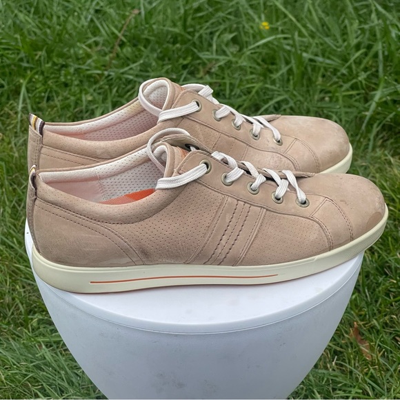 Ecco Androw Shoes Mens 9 - 9.5 EU 43 Tan Brown Leather Lace...